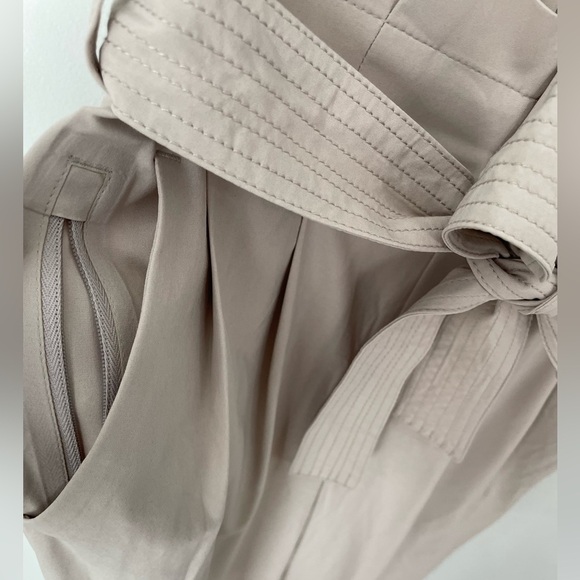 Athleta Skyline Belted Highwaist Pant II Size 00 XS Abalone Beige Work Travel 10 - Picture 5 of 9
